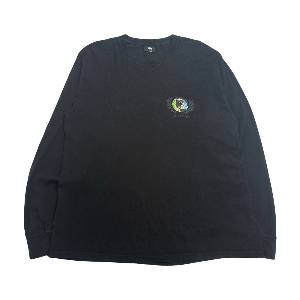Stussy Globe Graphic Longsleeve Shirt L